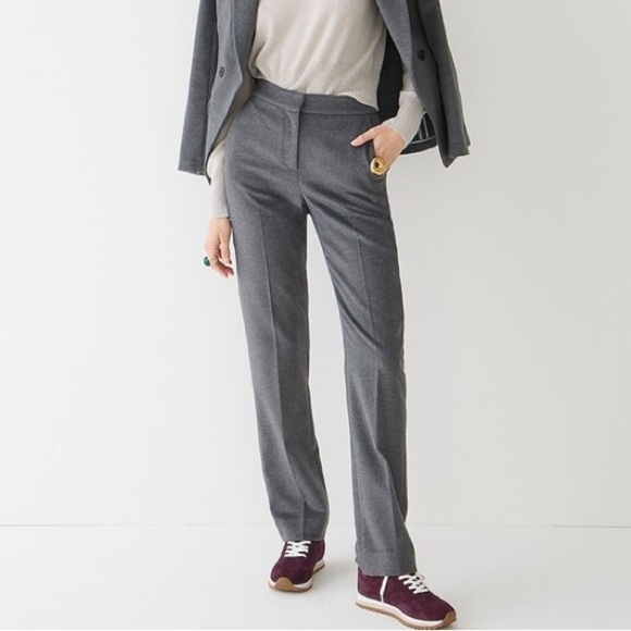 J. Crew Size 0 Kate Straight-Leg Pant in Drapey Flannel - Picture 8 of 8